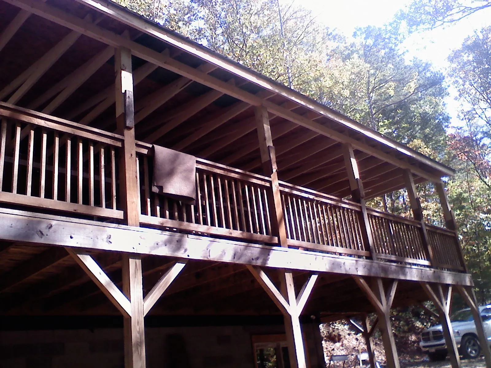 Timber framing under a new elevated porch and deck — Roof Leak Repair in Jacksonville Beach by Roofing Brothers